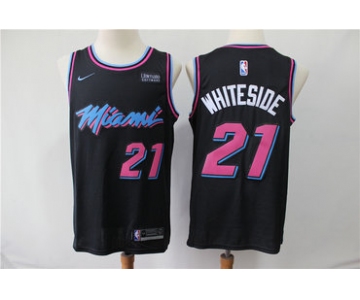 Heat 21 Hassan Whiteside Black City Edition Nike Swingman Jersey