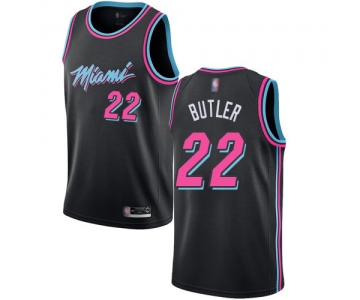 Heat #22 Jimmy Butler Black Basketball Swingman City Edition 2018-19 Jersey