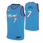 Men Nike Miami Heat 7 Kyle Lowry 2019 20 Men Blue Miami City Edition NBA Jersey