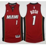 Men's Miami Heat #1 Chris Bosh Revolution 30 Swingman 2014 New Red Jersey