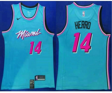 Men's Miami Heat #14 Tyler Herro Light Blue 2019 Nike Swingman Stitched NBA Jersey