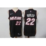 Men's Miami Heat #22 Jimmy Butler Black 75th Anniversary Diamond 2021 Stitched Jersey