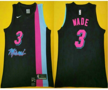 Men's Miami Heat #3 Dwyane Wade NEW Black 2020 Nike Swingman Stitched NBA Jersey