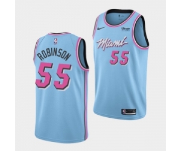 Men's Miami Heat #55 Duncan Robinson Blue Stitched NBA Jersey