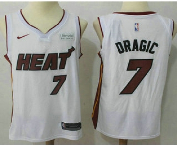 Men's Miami Heat #7 Goran Dragic White 2017-2018 Nike Swingman Ultimate Software Stitched NBA Jersey