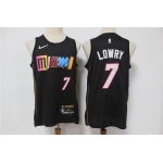 Men's Miami Heat #7 Kyle Lowry Black Diamond 2022 City Edition Swingman Stitched Jersey