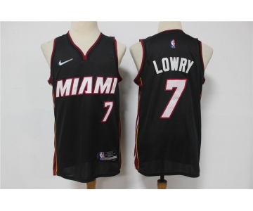 Men's Miami Heat #7 Kyle Lowry Black Nike 75th Anniversary Diamond 2021 Stitched Jersey