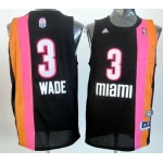 Miami Floridians #3 Dwyane Wade ABA Hardwood Classic Swingman Black No Holes Jersey