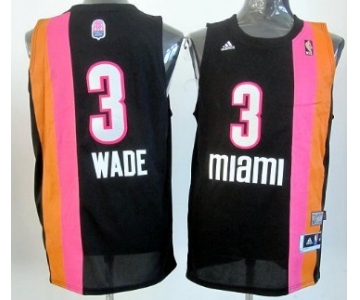 Miami Floridians #3 Dwyane Wade ABA Hardwood Classic Swingman Black No Holes Jersey