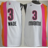 Miami Floridians #3 Dwyane Wade ABA Hardwood Classic Swingman White No Holes Jersey