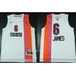 Miami Floridians #6 LeBron James ABA Hardwood Classic Swingman White Jersey