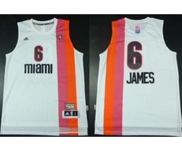 Miami Floridians #6 LeBron James ABA Hardwood Classic Swingman White Jersey