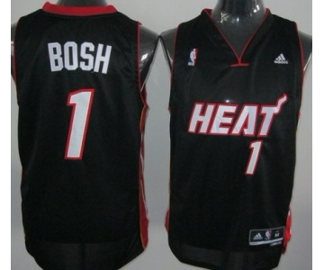 Miami Heat #1 Chris Bosh Revolution 30 Swingman Black Jersey