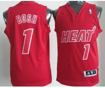 Miami Heat #1 Chris Bosh Revolution 30 Swingman Red Big Color Jersey