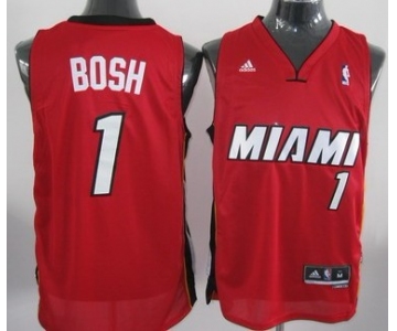 Miami Heat #1 Chris Bosh Revolution 30 Swingman Red Jersey