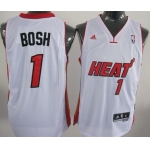 Miami Heat #1 Chris Bosh Revolution 30 Swingman White Jersey