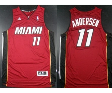Miami Heat #11 Chris Andersen Revolution 30 Swingman Red Jersey