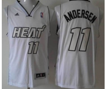 Miami Heat #11 Chris Andersen Revolution 30 Swingman White Big Color Jersey