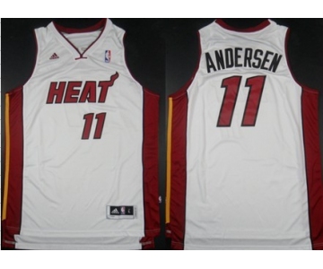 Miami Heat #11 Chris Andersen Revolution 30 Swingman White Jersey