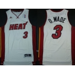 Miami Heat #3 D.Wade Revolution 30 Swingman White Jersey