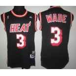 Miami Heat #3 Dwyane Wade ABA Hardwood Classics Swingman Black Jersey