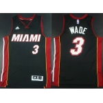 Miami Heat #3 Dwyane Wade Revolution 30 Swingman 2014 New Black Jersey