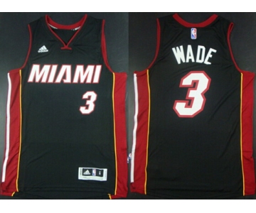 Miami Heat #3 Dwyane Wade Revolution 30 Swingman 2014 New Black Jersey