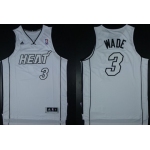 Miami Heat #3 Dwyane Wade Revolution 30 Swingman White Big Color Jersey