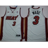 Miami Heat #3 Dwyane Wade Revolution 30 Swingman White Jersey