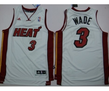 Miami Heat #3 Dwyane Wade Revolution 30 Swingman White Jersey