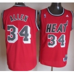 Miami Heat #34 Ray Allen ABA Hardwood Classics Swingman Red Jersey