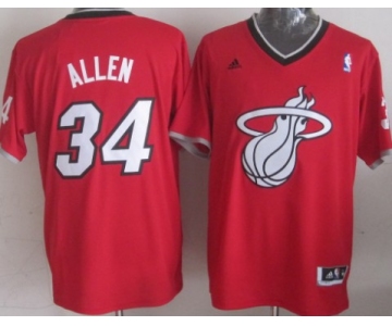 Miami Heat #34 Ray Allen Revolution 30 Swingman 2013 Christmas Day Red Jersey