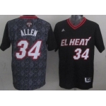 Miami Heat #34 Ray Allen Revolution 30 Swingman 2014 Noche Latina Black Jersey