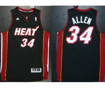 Miami Heat #34 Ray Allen Revolution 30 Swingman Black Jersey