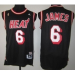 Miami Heat #6 LeBron James ABA Hardwood Classics Swingman Black Jersey