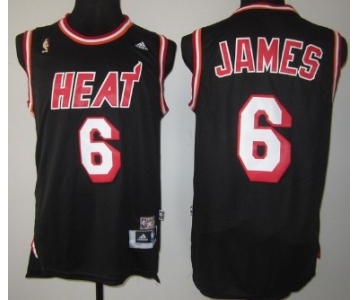 Miami Heat #6 LeBron James ABA Hardwood Classics Swingman Black Jersey