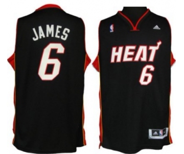 Miami Heat #6 LeBron James Revolution 30 Swingman Black Jersey