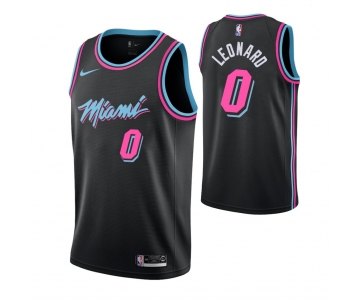 Nike Heat #0 Meyers Leonard Men's Black City Edition NBA Jersey