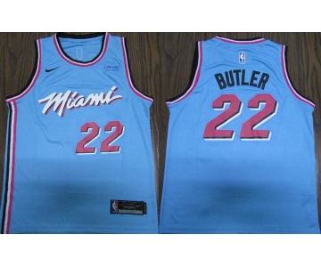 Nike Heat #22 Jimmy Butler 2019-20 Men's Blue Miami City Edition NBA Jersey