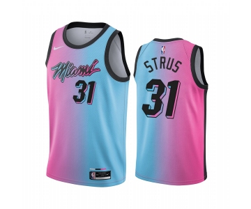 Nike Heat #31 Max Strus Blue Pink NBA Swingman 2020-21 City Edition Jersey