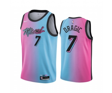 Nike Heat #7 Goran Dragic Blue Pink NBA Swingman 2020-21 City Edition Jersey