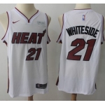 Nike Miami Heat #21 Hassan Whiteside White NBA Swingman Association Edition Jersey