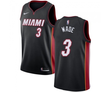 Nike Miami Heat #3 Dwyane Wade Black NBA Swingman Icon Edition Jersey