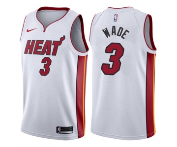 Nike Miami Heat #3 Dwyane Wade White NBA Swingman Association Edition Jersey