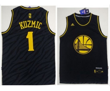 Golden State Warriors #1 Ognjen Kuzmic Black Precious Metals Fashion Stitched NBA Jersey