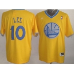 Golden State Warriors #10 David Lee Revolution 30 Swingman 2013 Christmas Day Yellow Jersey