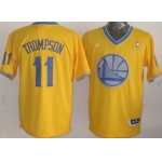 Golden State Warriors #11 Klay Thompson Revolution 30 Swingman 2013 Christmas Day Yellow Jersey