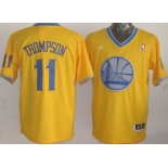 Golden State Warriors #11 Klay Thompson Revolution 30 Swingman 2013 Christmas Day Yellow Jersey