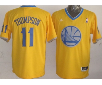 Golden State Warriors #11 Klay Thompson Revolution 30 Swingman 2013 Christmas Day Yellow Jersey