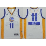 Golden State Warriors #11 Klay Thompson Revolution 30 Swingman 2014 Christmas Day White Jersey